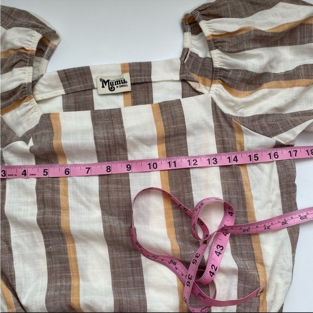 Show Me Your MuMu Striped Crop Top - Brown, Cream, Orange - Picture 8 of 8